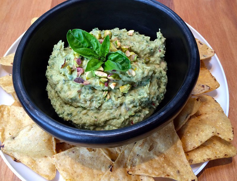 Basil Hummus - by Wicked Wellbeing
