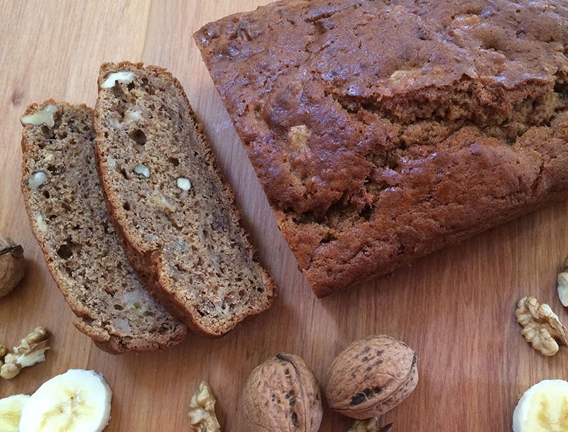 Spiced Banana and Walnut Loaf - by Wicked Wellbeing